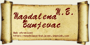Magdalena Bunjevac vizit kartica